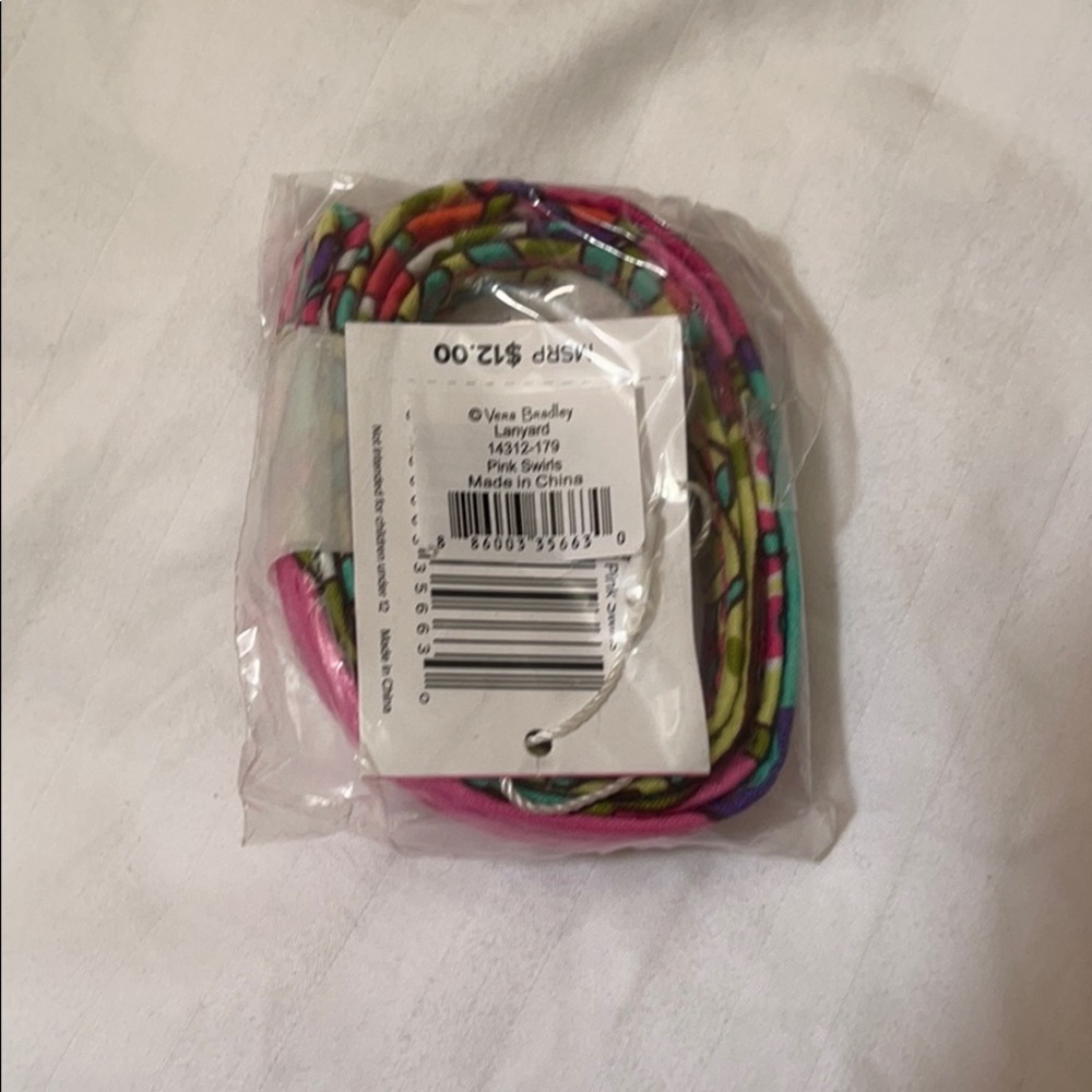 Vera Bradley Pink Swirls Lanyard